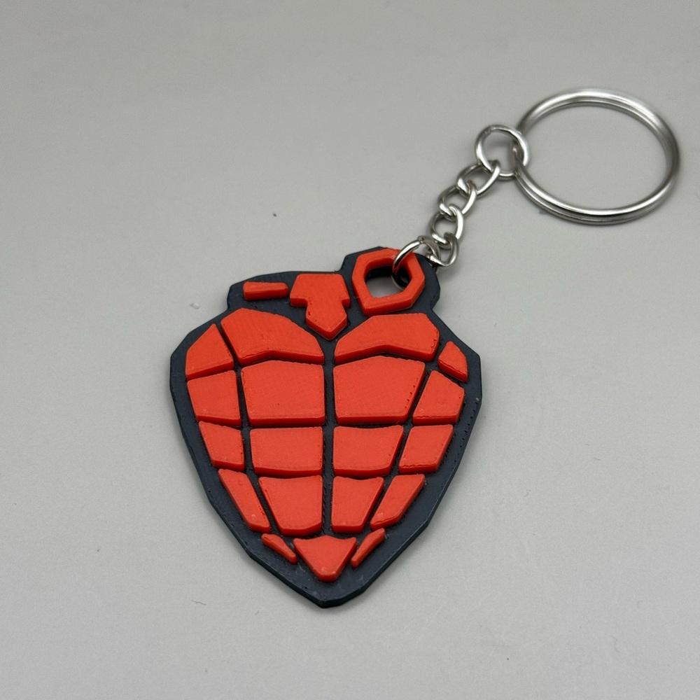 Red and Black Heart Keychain